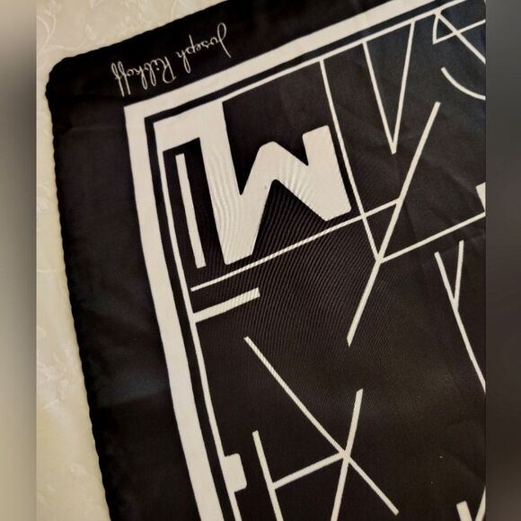 Joseph Ribkoff Abstract Black & White Scarf - Picture 9 of 12